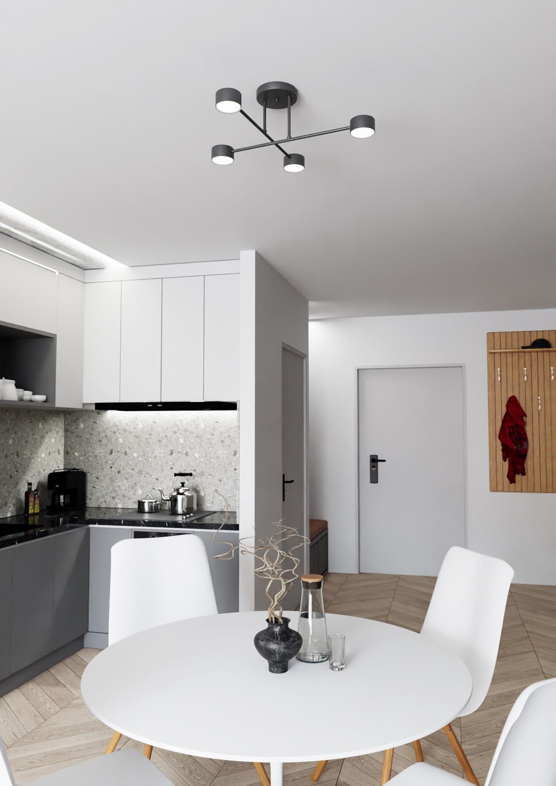 Plafondlamp Halo 8211 Zwart 8211 4 Spots