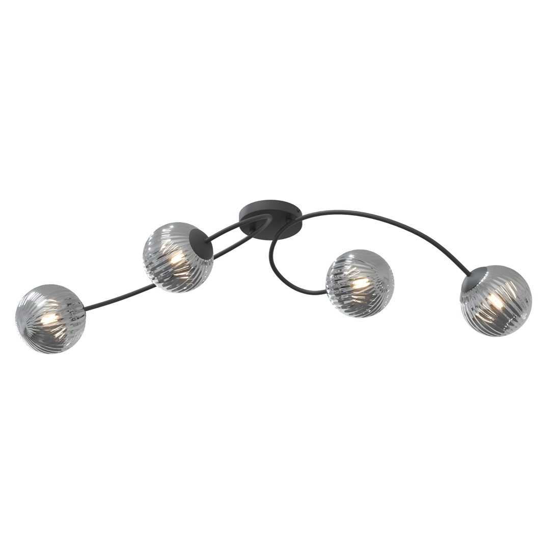 Plafondlamp Vibra 8211 Zwart Grafiet 8211 4 Lamps