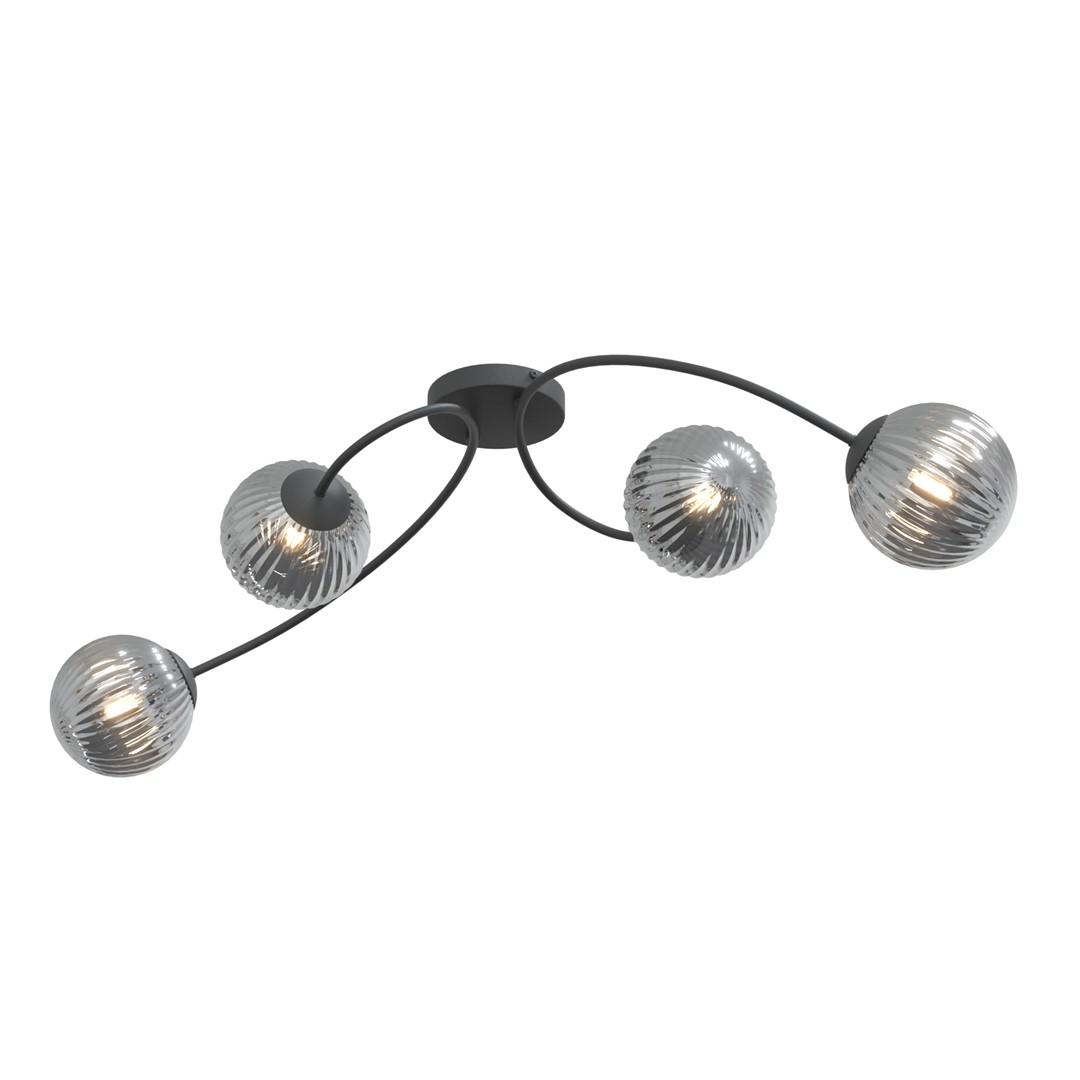Plafondlamp Vibra 8211 Zwart Grafiet 8211 4 Lamps