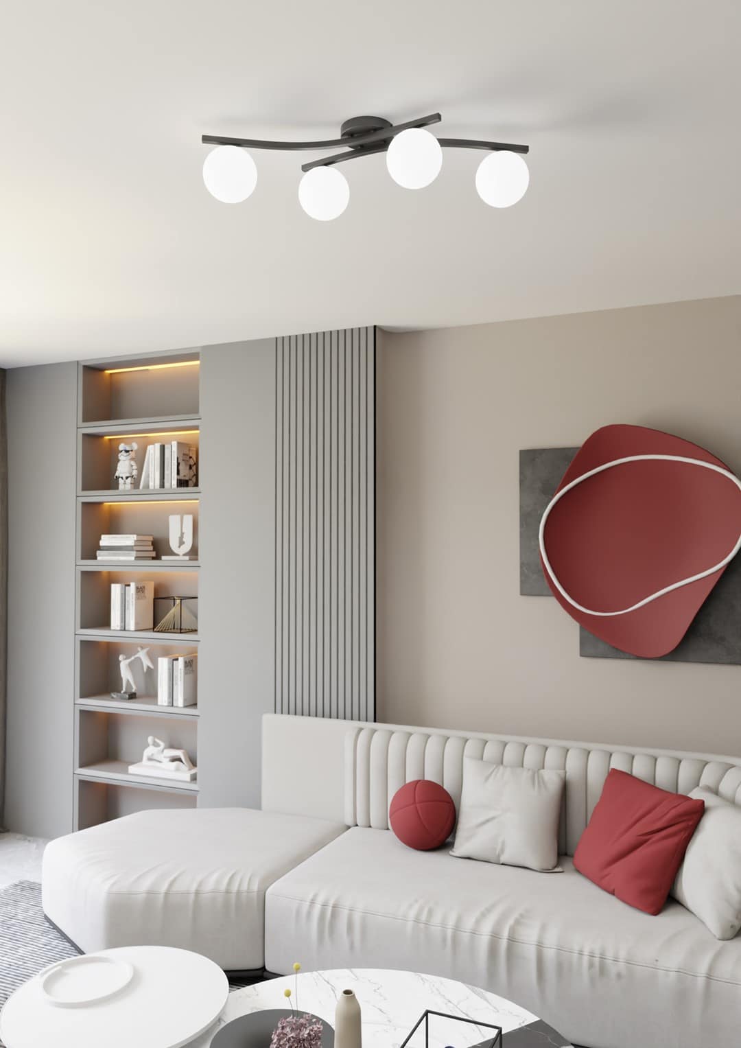 Plafondlamp Opus 8211 Zwart Opaal Glas 8211 4 Lamps Plafondlamp Opus 8211 Zwart Opaal Glas 8211 4 Lamps