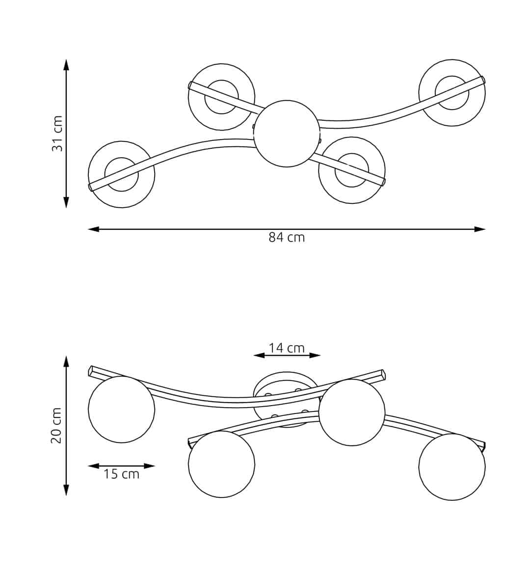 Plafondlamp Opus 8211 Zwart Opaal Glas 8211 4 Lamps Plafondlamp Opus 8211 Zwart Opaal Glas 8211 4 Lamps