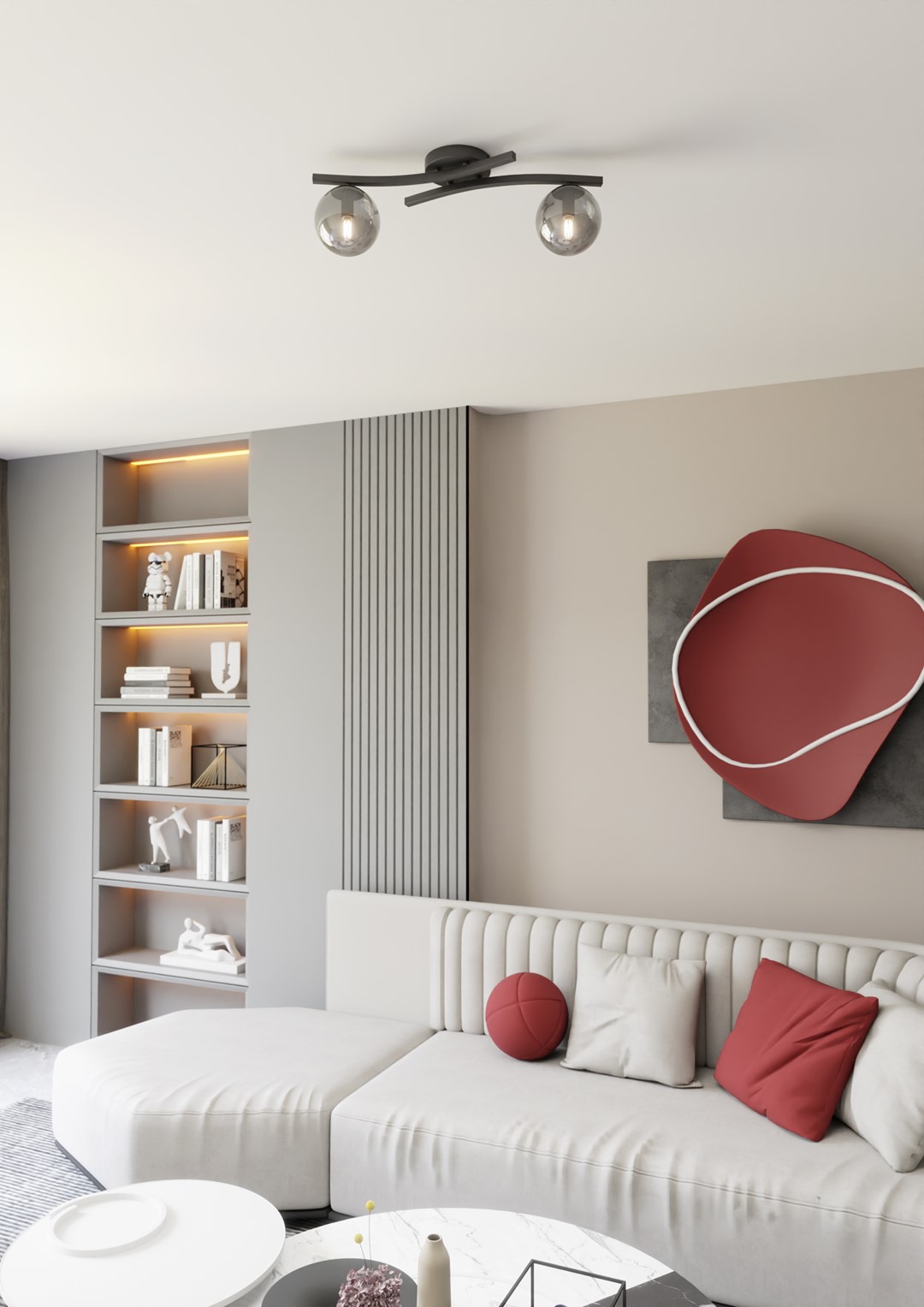 Plafondlamp Opus 8211 Zwart Grafiet 8211 2 Lamps