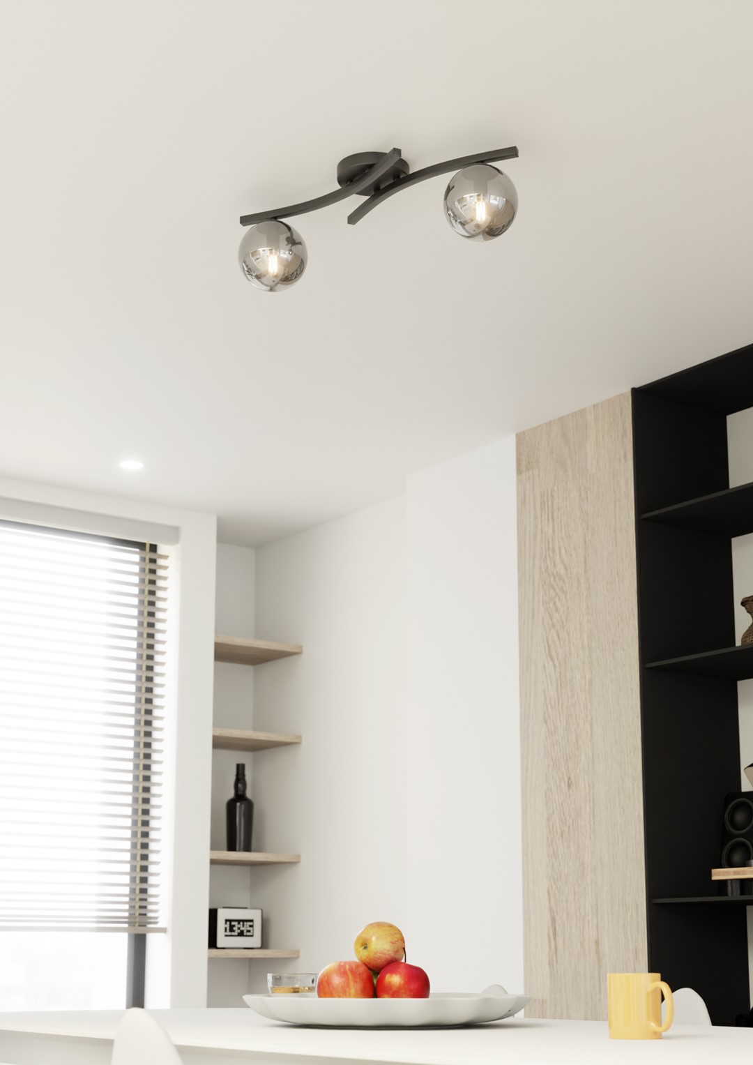 Plafondlamp Opus 8211 Zwart Grafiet 8211 2 Lamps