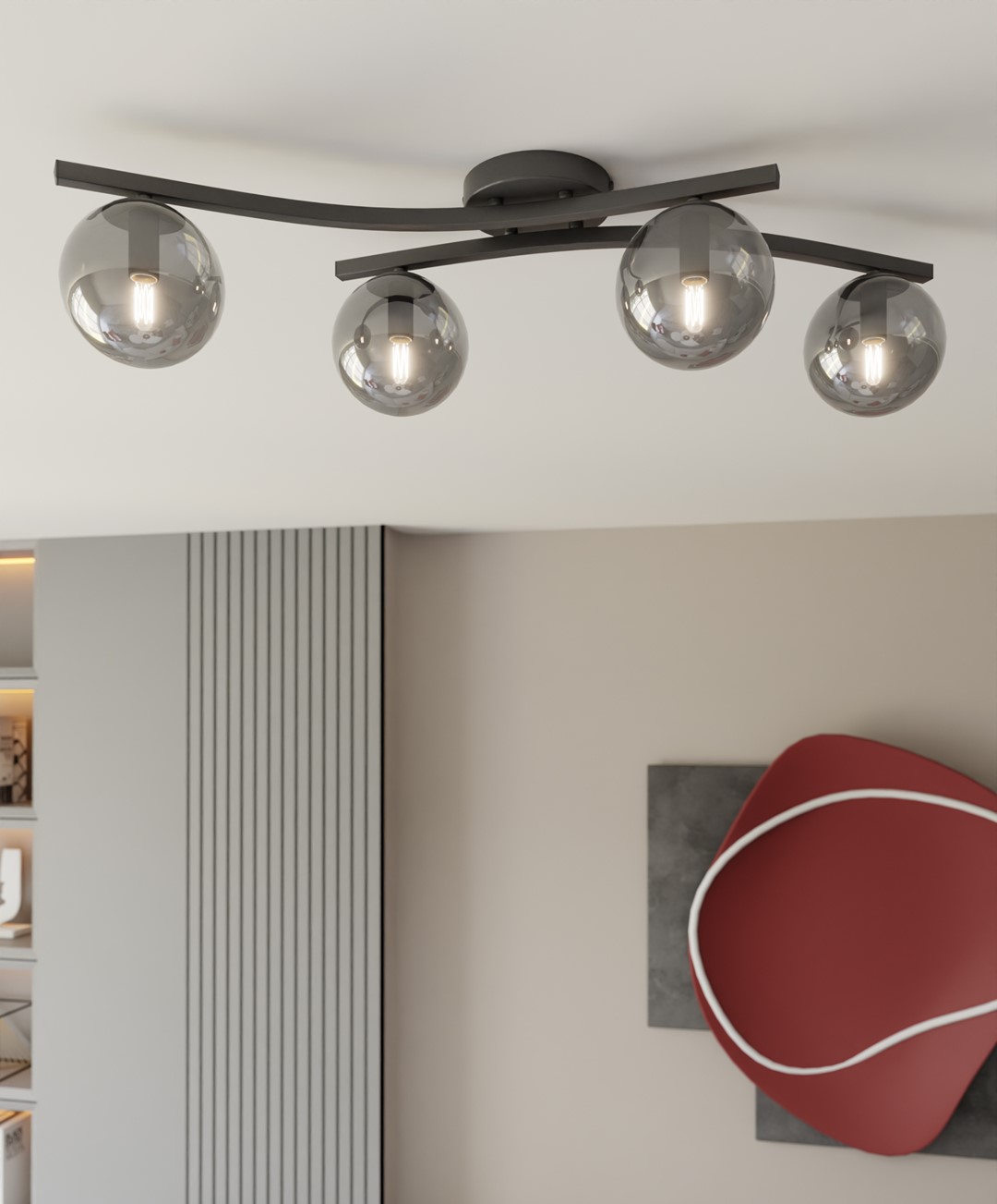 Plafondlamp Opus 8211 Zwart Grafiet