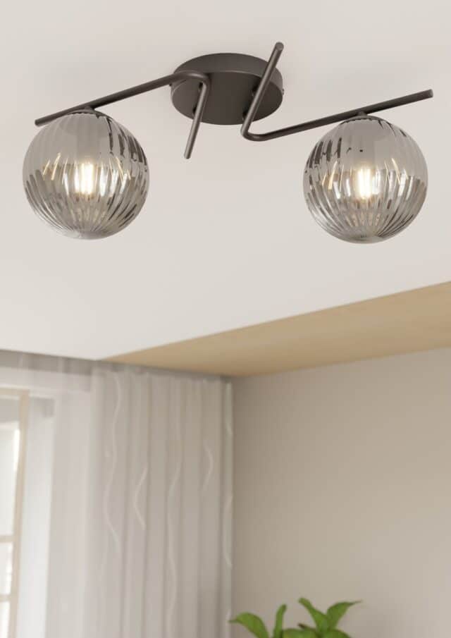 Plafondlamp Vespa 8211 Zwart Grafiet Glas