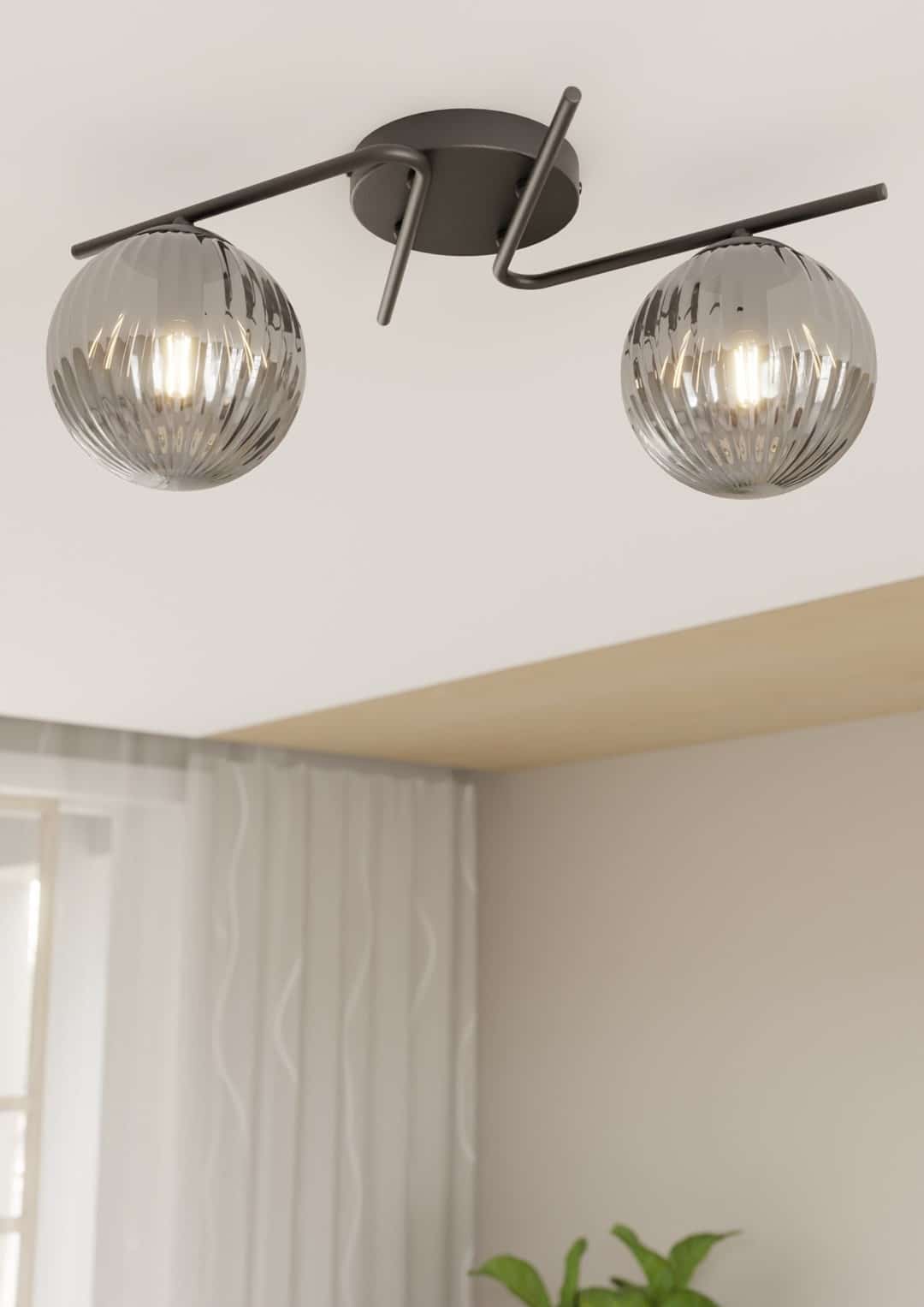 Plafondlamp Vespa 8211 Zwart Grafiet Glas