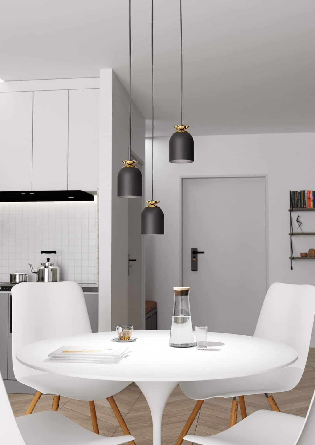 Hanglamp Target 8211 Premium Blauw Goudkleur 8211 3 Lamps