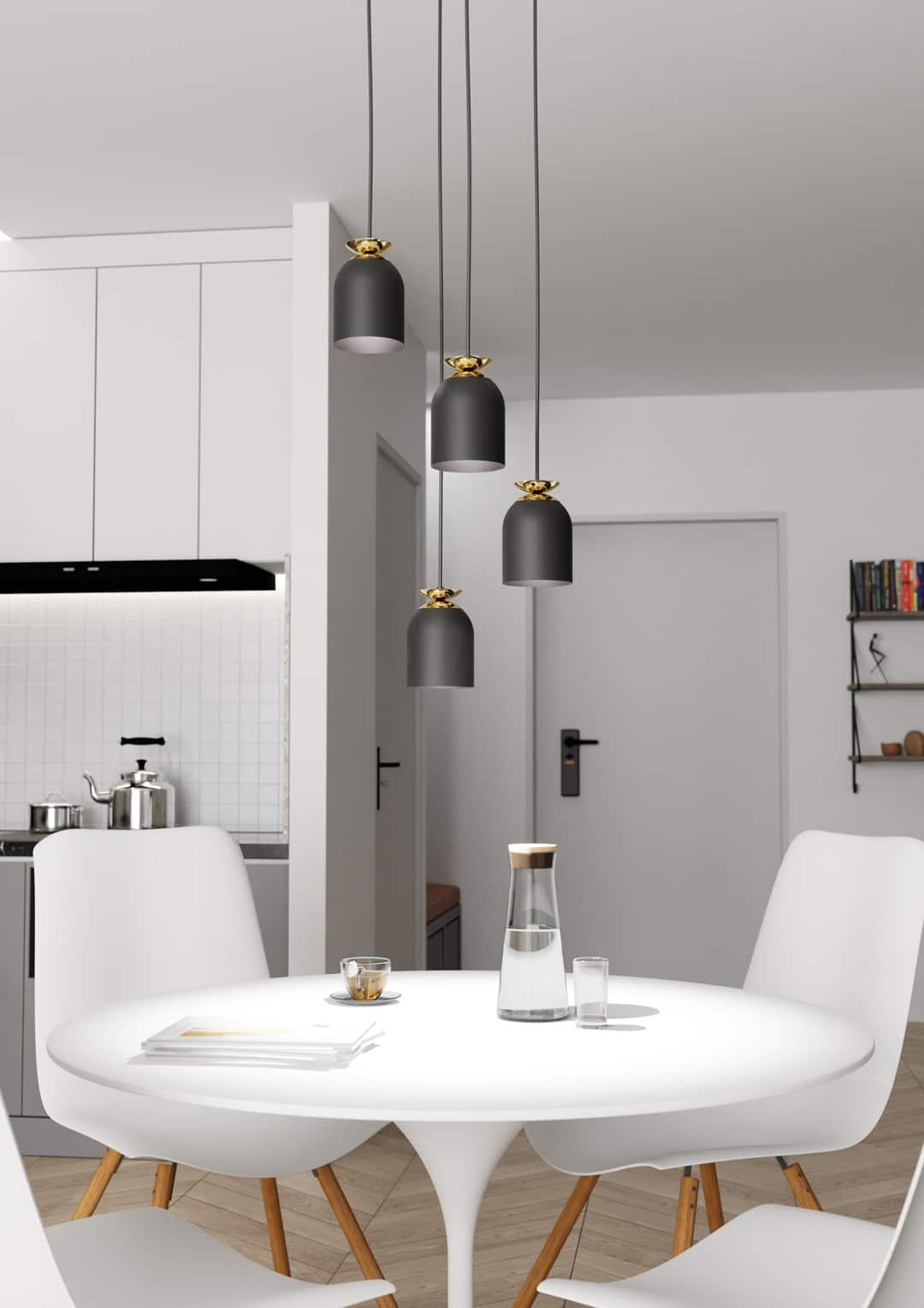 Hanglamp Target 8211 Premium Blauw Goudkleur 8211 4 Lamps