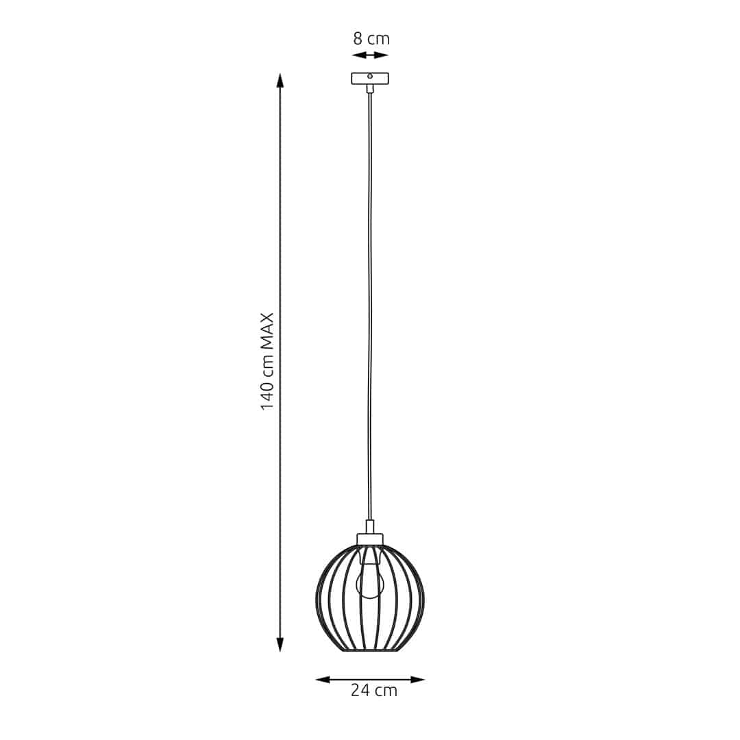 Hanglamp Nando 8211 Zwart Goudkleur 8211 1 Lamps