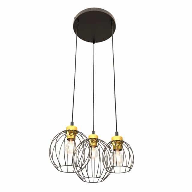Hanglamp Nando 8211 Zwart Goudkleur