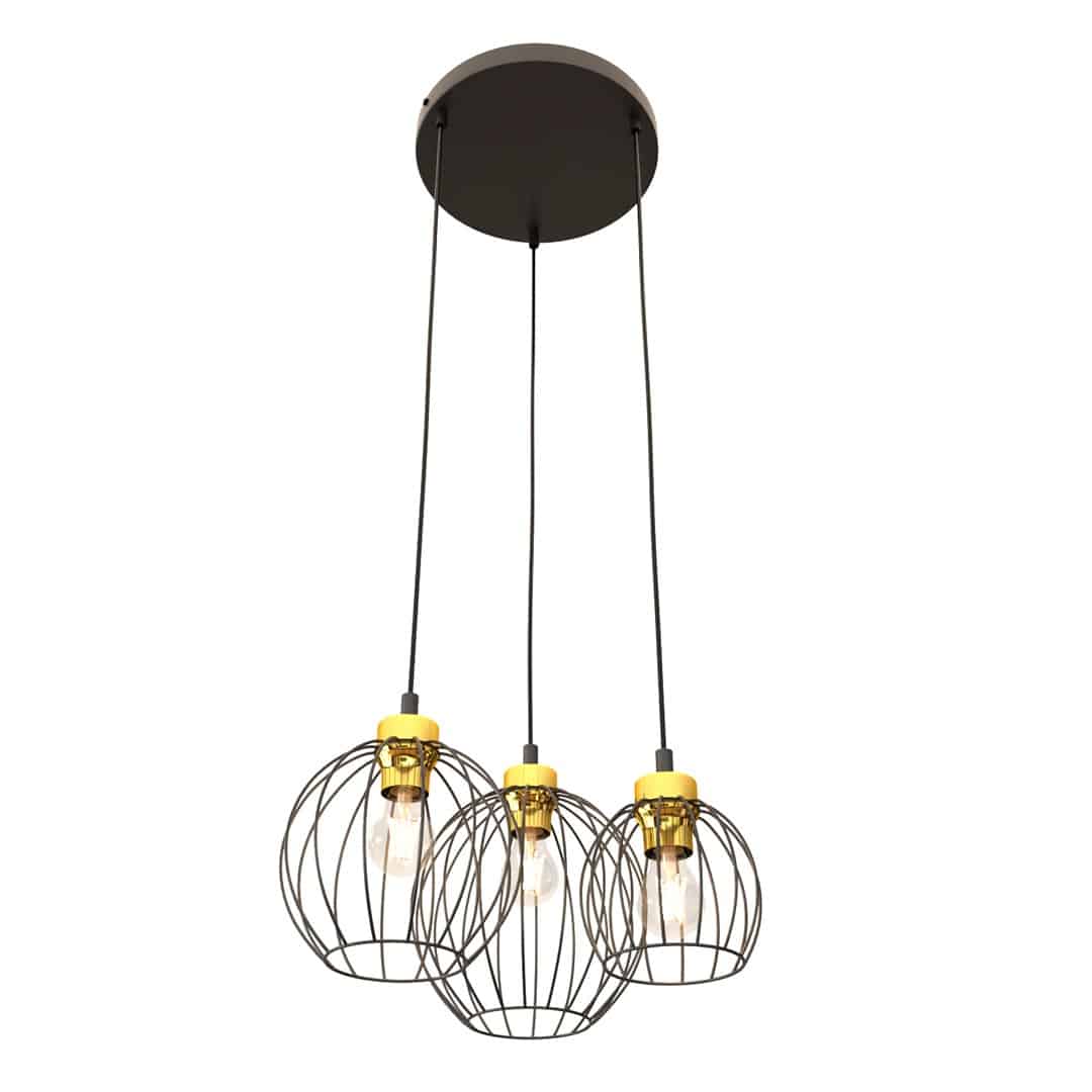 Hanglamp Nando 8211 Zwart Goudkleur Hanglamp Nando 8211 Zwart Goudkleur
