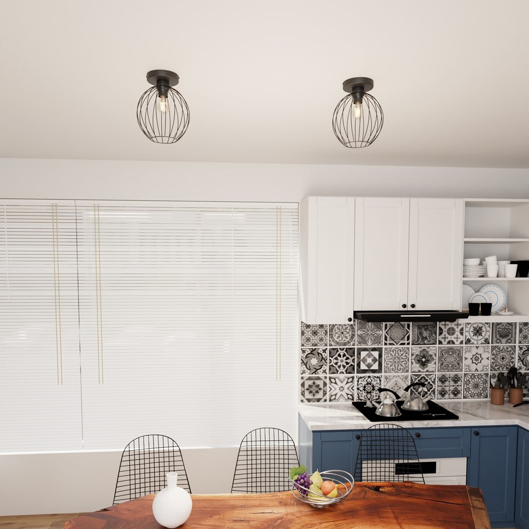 Plafondlamp Nest 8211 Zwart Blauw