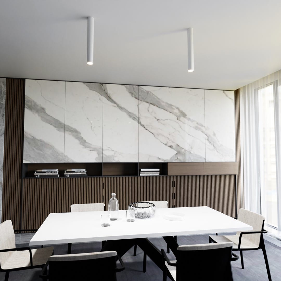 Plafondlamp Tecno 8211 Wit 8211 L 8211 Spot Plafondlamp Tecno 8211 Wit 8211 L 8211 Spot