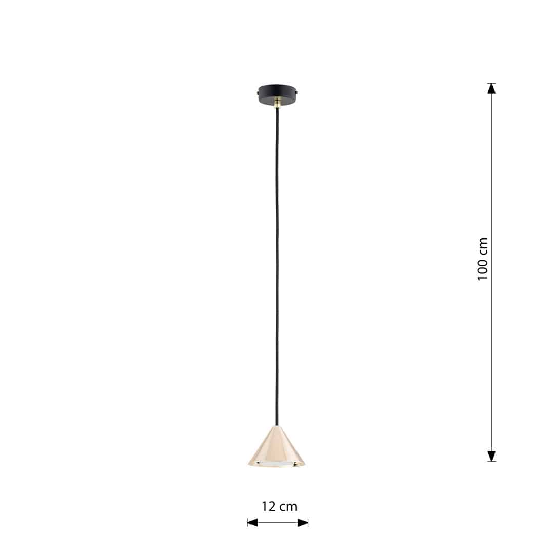 Hanglamp Elit 8211 Zwart Goudkleur 8211 1 Lamps