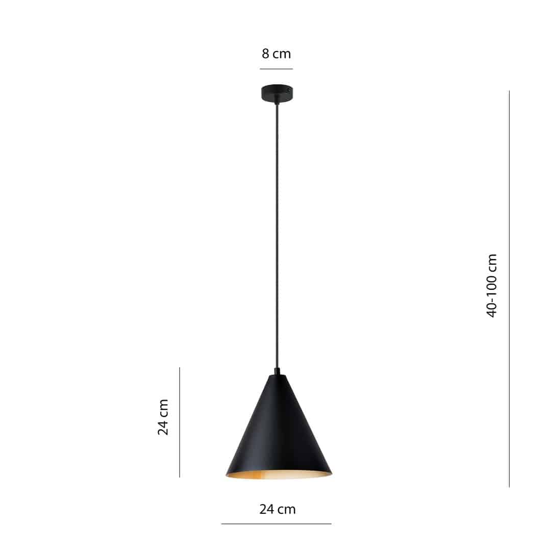 Hanglamp Rebel 8211 Zwart Goudkleur