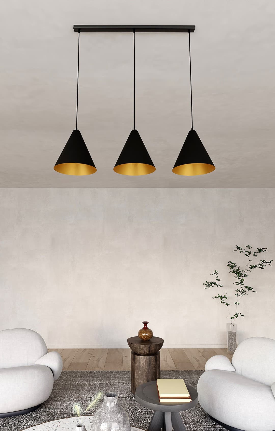 Hanglamp Rebel 8211 Zwart Goudkleur