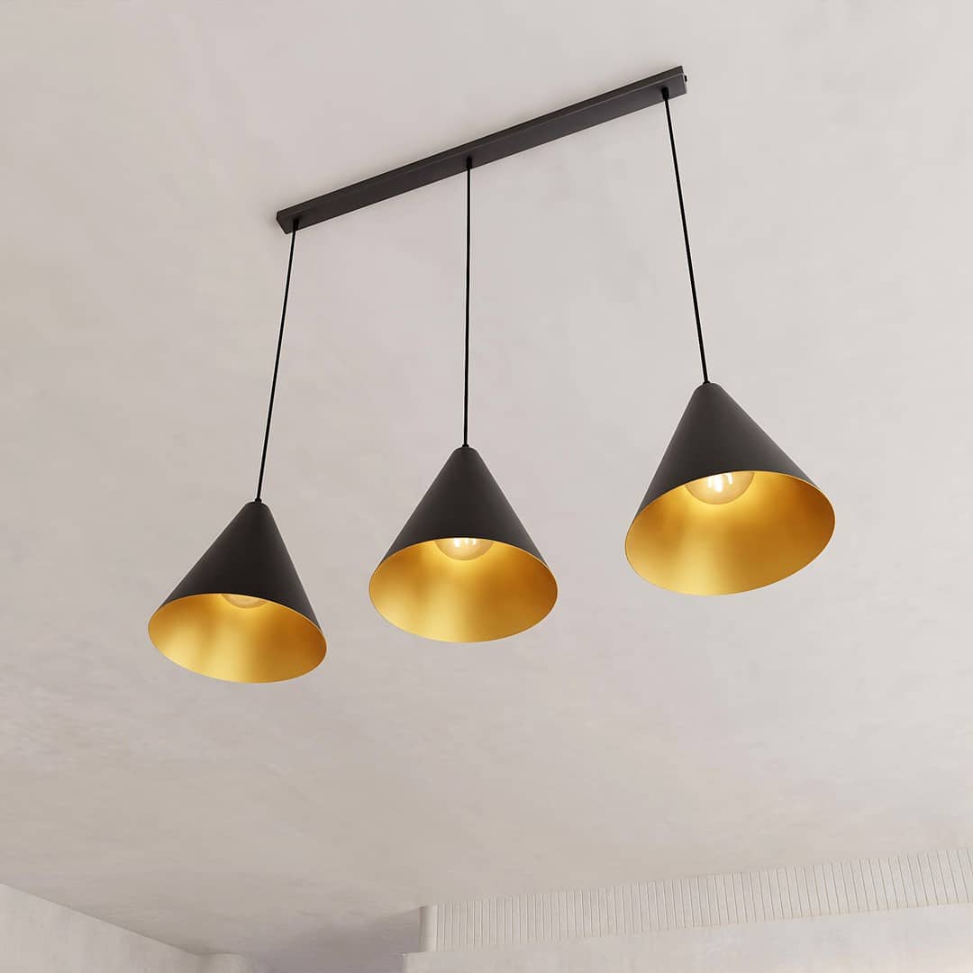 Hanglamp Rebel 8211 Zwart Goudkleur