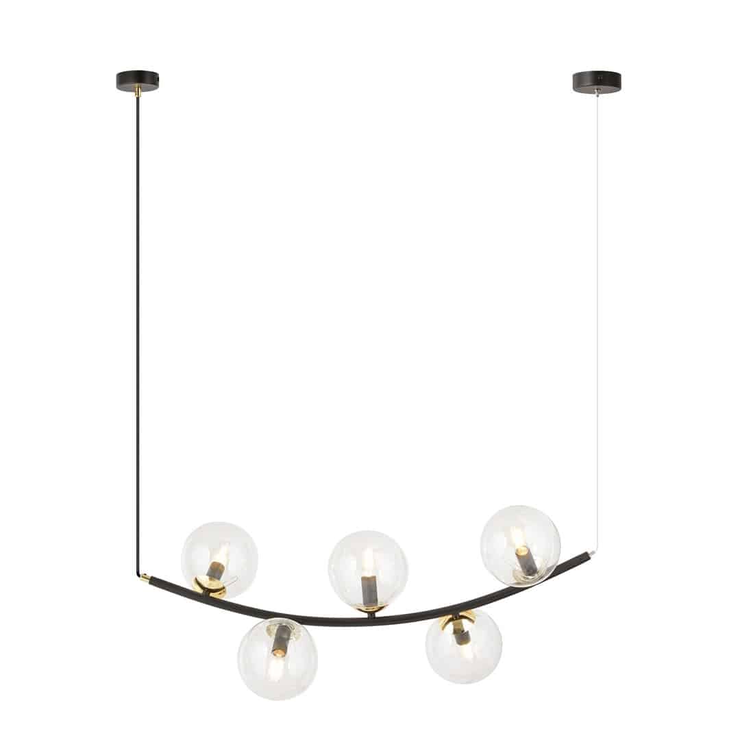 Hanglamp Ritz 8211 Zwart Transparant