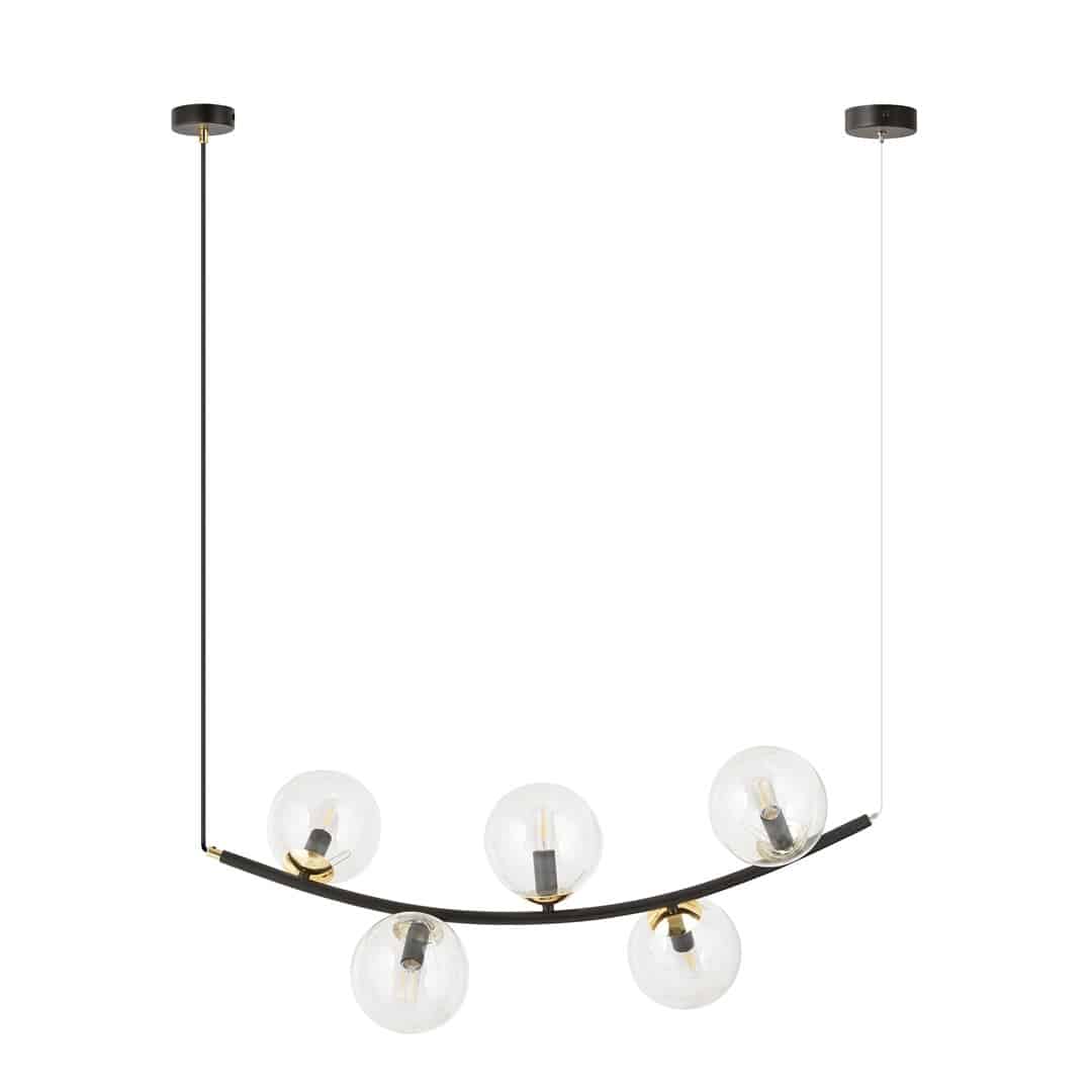 Hanglamp Ritz 8211 Zwart Transparant