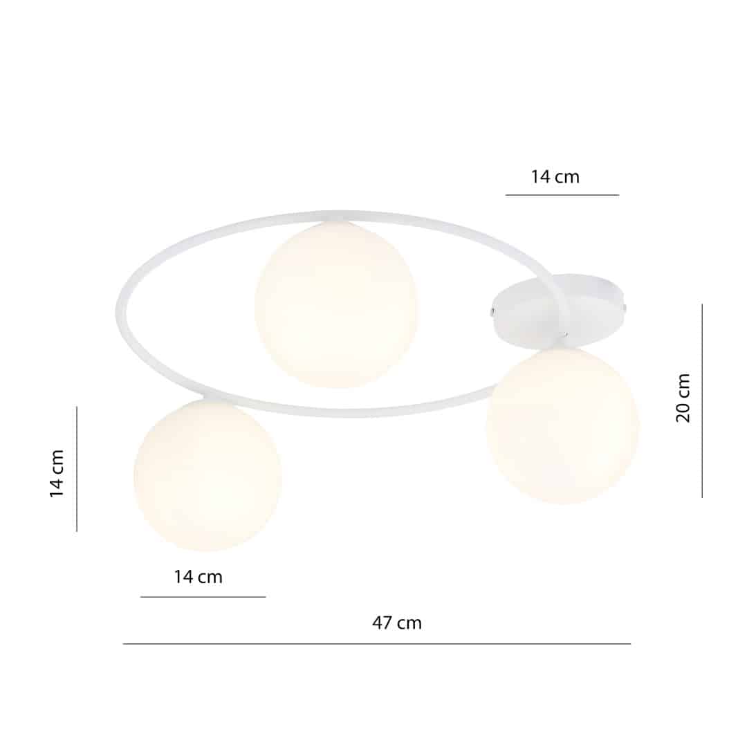 Plafondlamp Sopra 8211 Wit Opaal Glas Plafondlamp Sopra 8211 Wit Opaal Glas