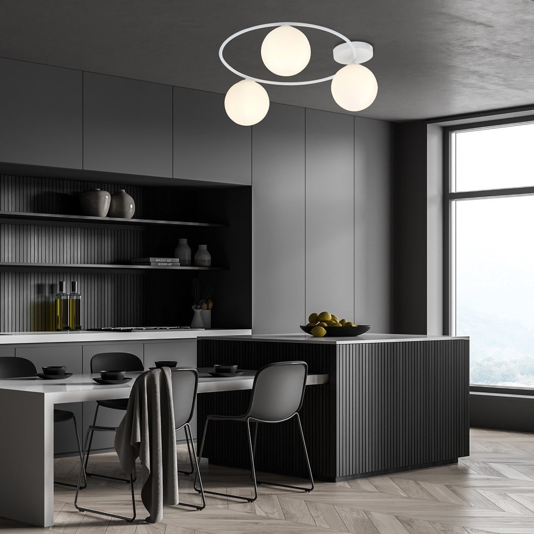 Plafondlamp Sopra 8211 Wit Opaal Glas Plafondlamp Sopra 8211 Wit Opaal Glas