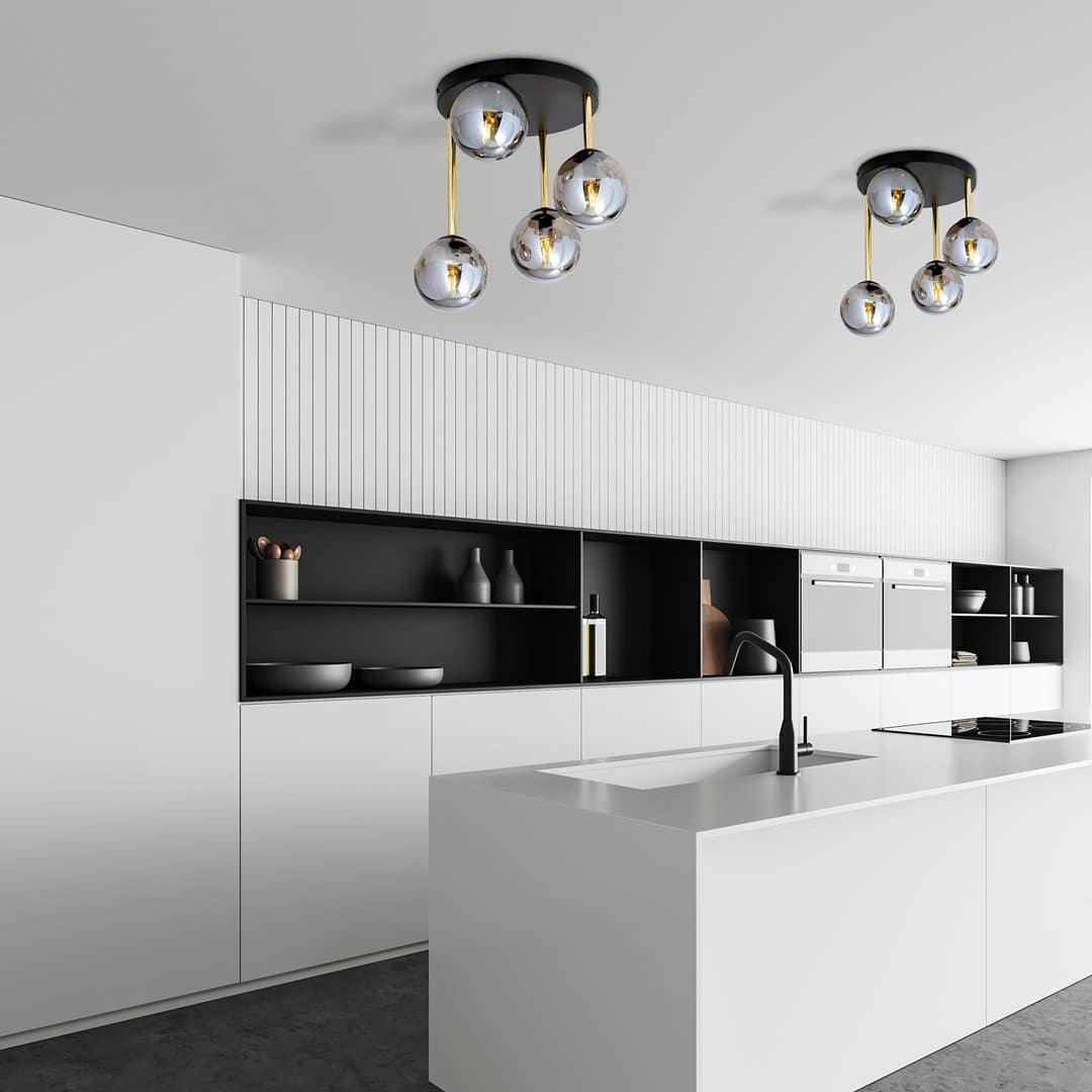 Plafondlamp Dolce 8211 Zwart Grafiet