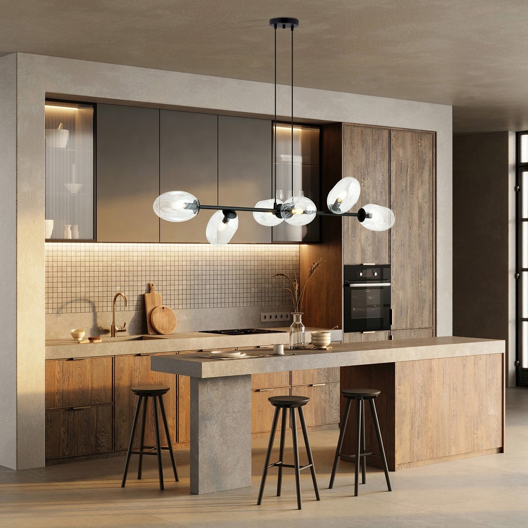 Hanglamp Pandora 8211 Zwart Transparant Glas