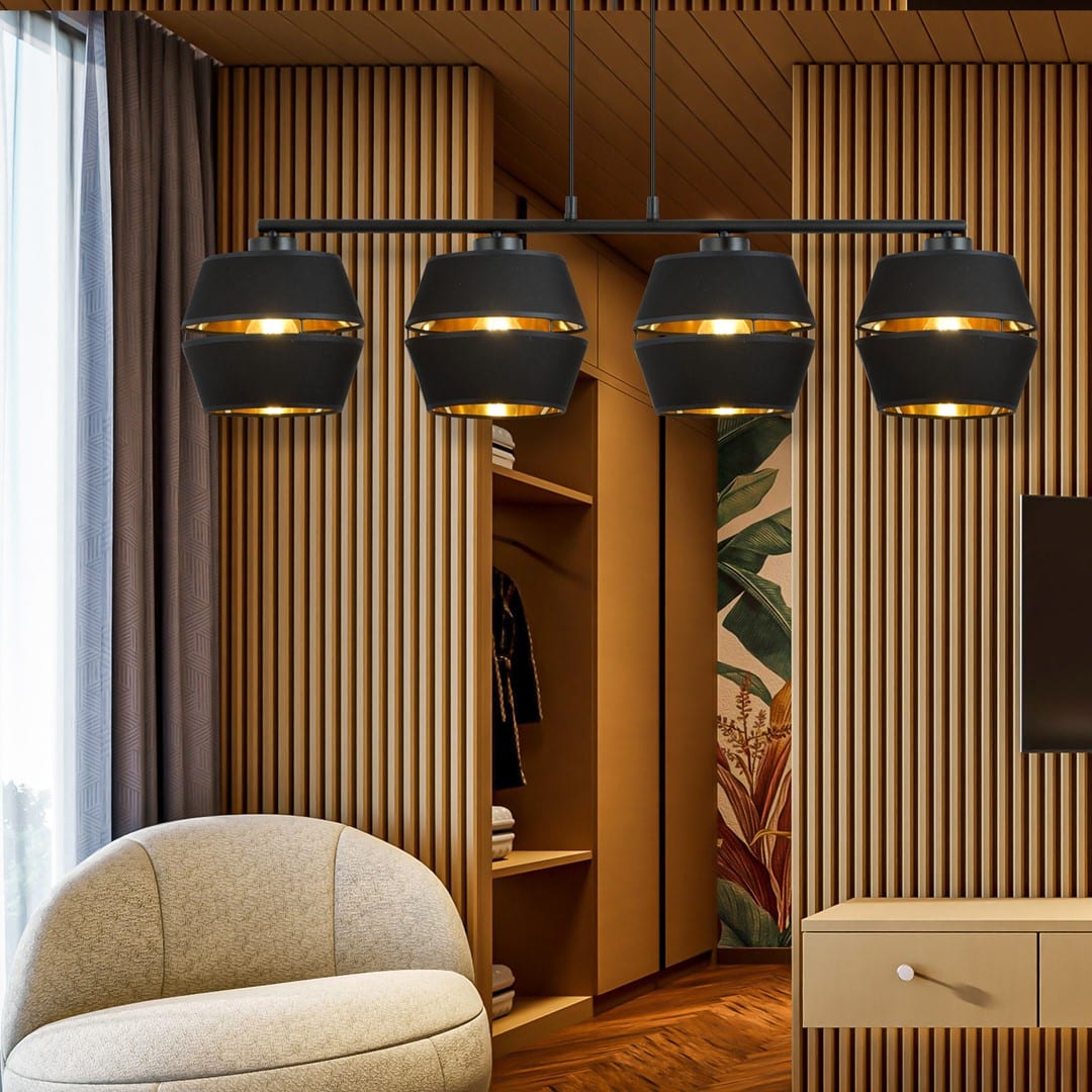 Hanglamp Piano 8211 Zwart Goudkleur