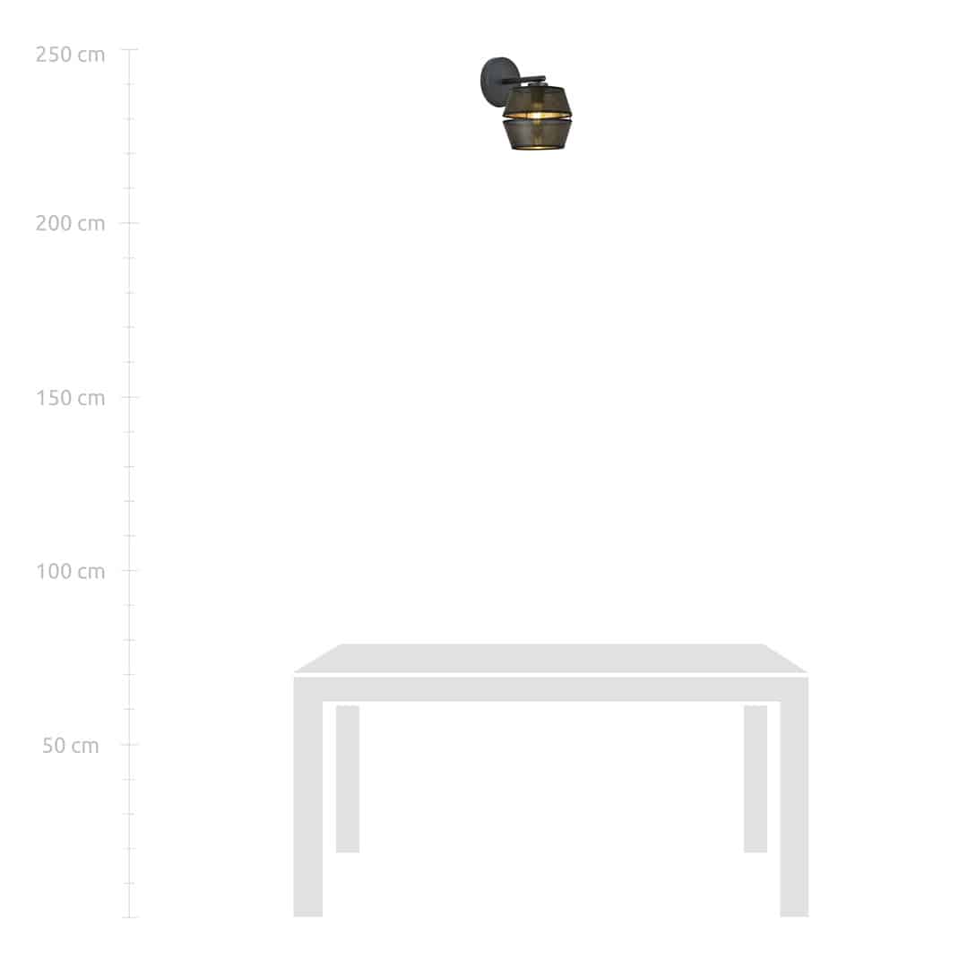 Wandlamp Malia 8211 Zwart Goudkleur 8211 Stoffen Lampenkap Wandlamp Malia 8211 Zwart Goudkleur 8211 Stoffen Lampenkap