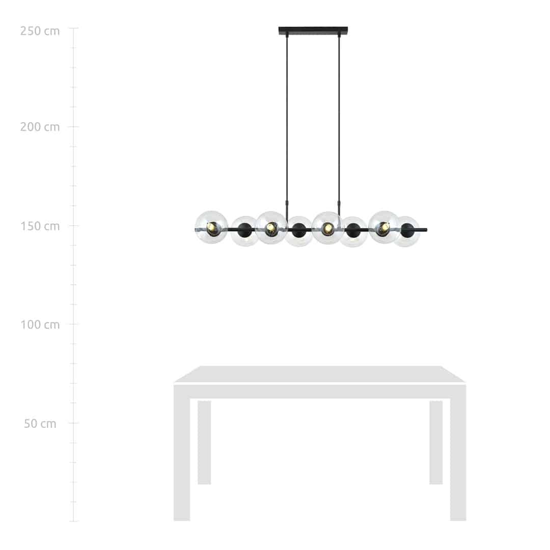 Hanglamp Rory 8211 Transparant Glas 8211 8 Lamps