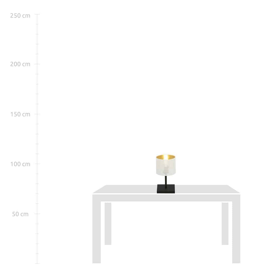 Tafellamp Jordan 8211 Wit Goudkleur