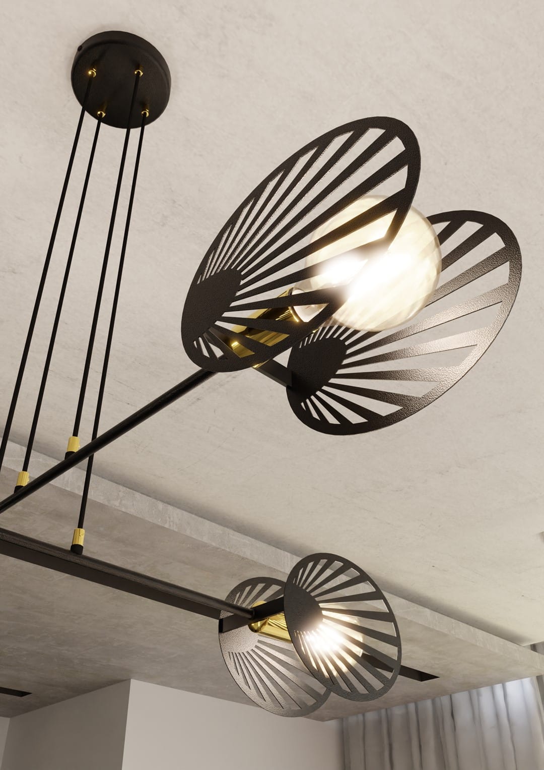 Hanglamp Playa 8211 Zwart Goudkleur Hanglamp Playa 8211 Zwart Goudkleur