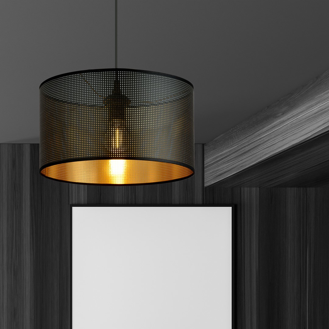 Hanglamp Aston 8211 Zwart Goudkleur Hanglamp Aston 8211 Zwart Goudkleur