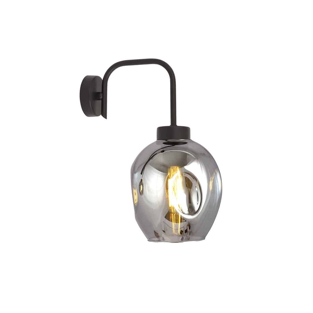 Wandlamp Lukka 8211 Zwart Grafiet Glas Wandlamp Lukka 8211 Zwart Grafiet Glas