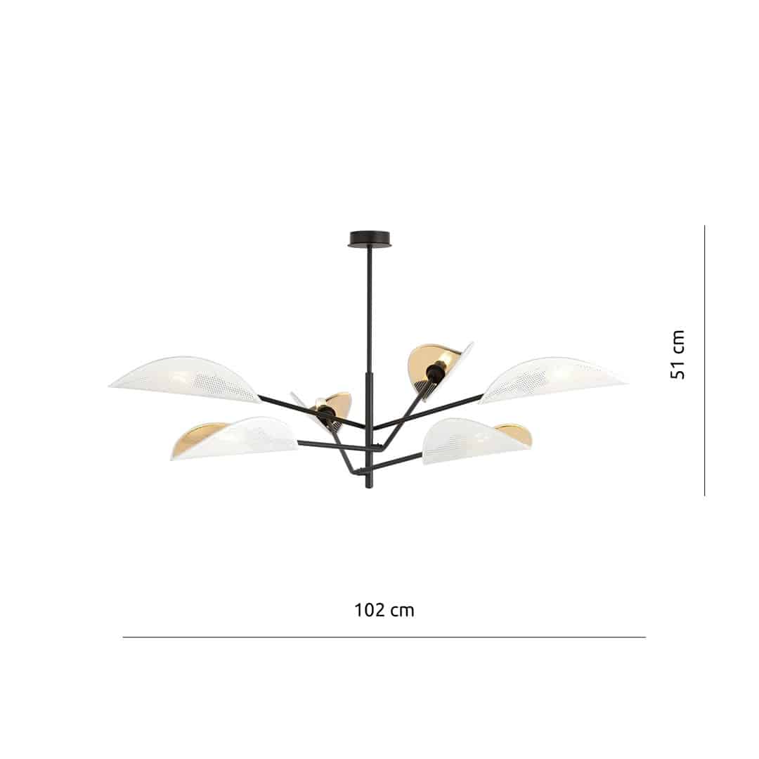 Hanglamp Vene 8211 Wit Goudkleur