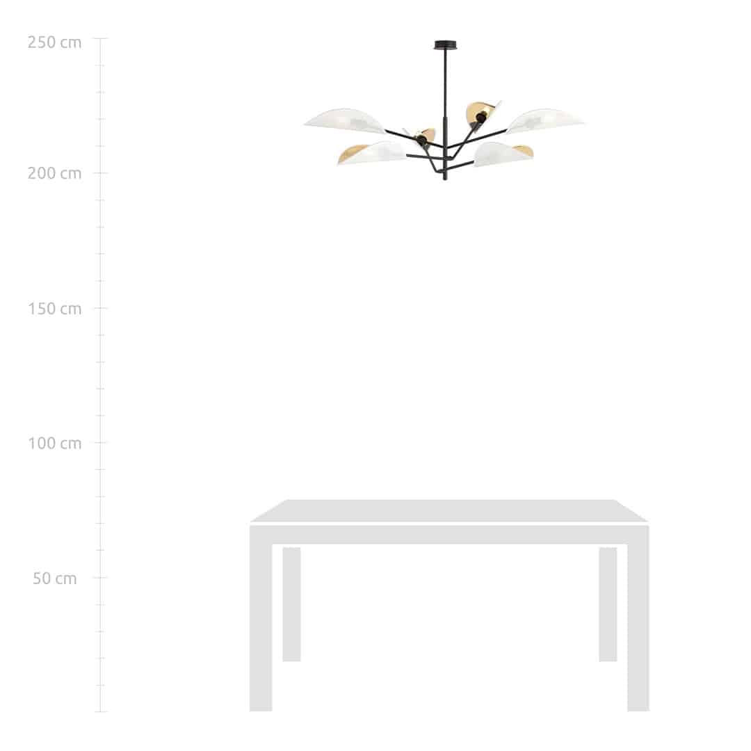 Hanglamp Vene 8211 Wit Goudkleur