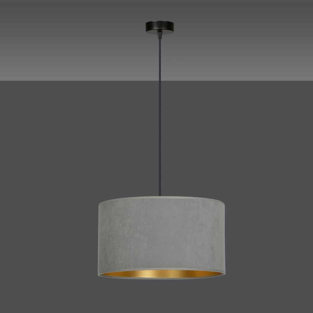 Hanglamp Hilde 8211 Grijs Goudkleur 8211 Stoffen Kap