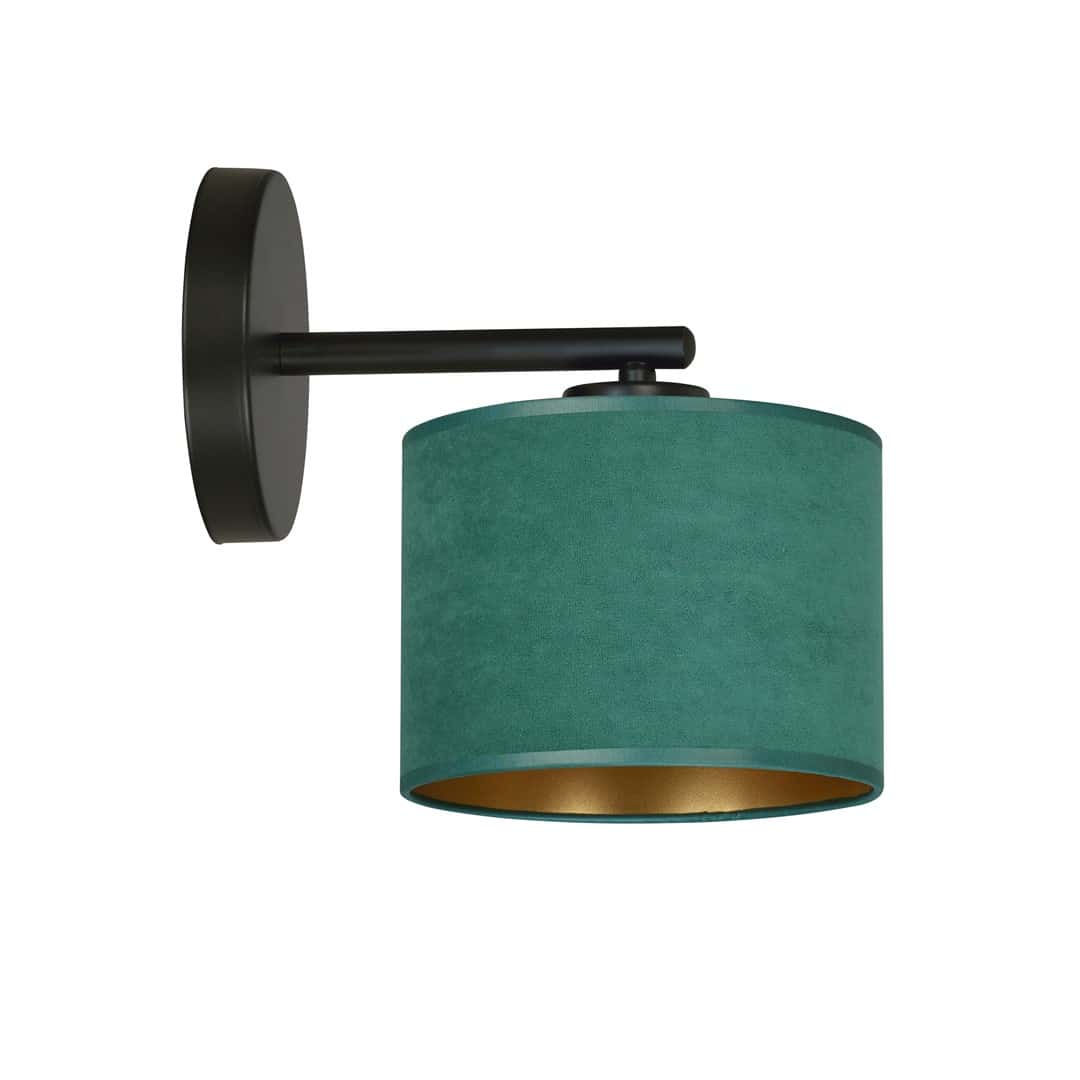Wandlamp Hilde 8211 Zwart Groen 8211 Stoffen Kap