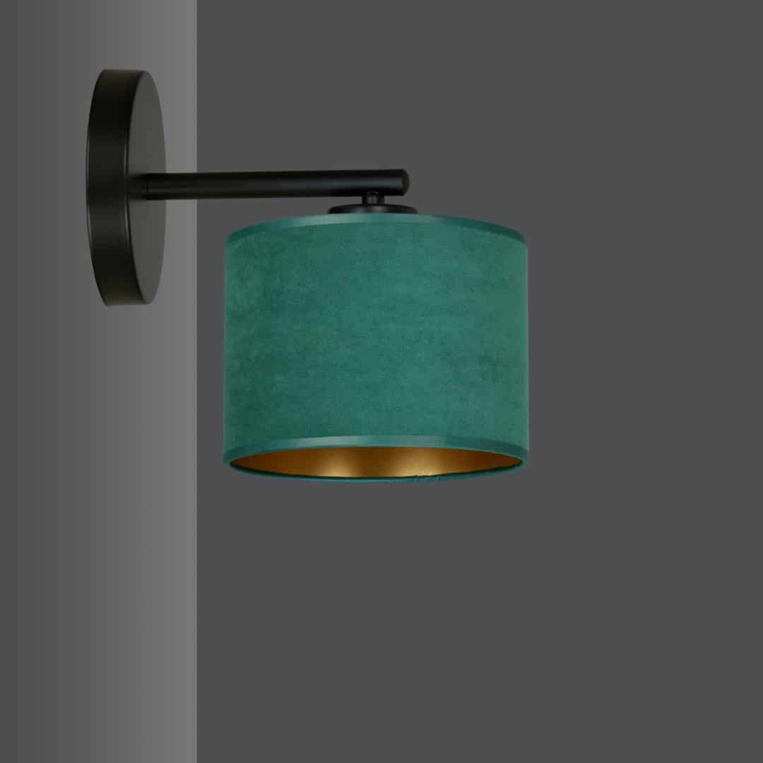 Wandlamp Hilde 8211 Zwart Groen 8211 Stoffen Kap