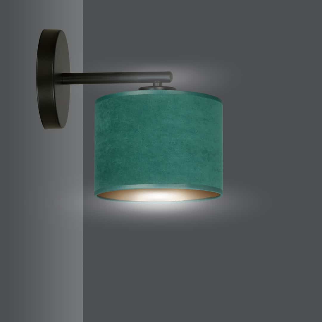 Wandlamp Hilde 8211 Zwart Groen 8211 Stoffen Kap