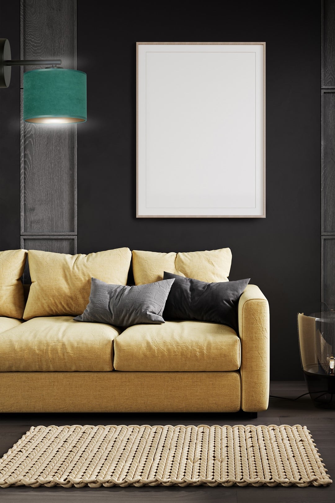 Wandlamp Hilde 8211 Zwart Groen 8211 Stoffen Kap