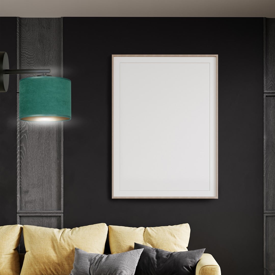 Wandlamp Hilde 8211 Zwart Groen 8211 Stoffen Kap