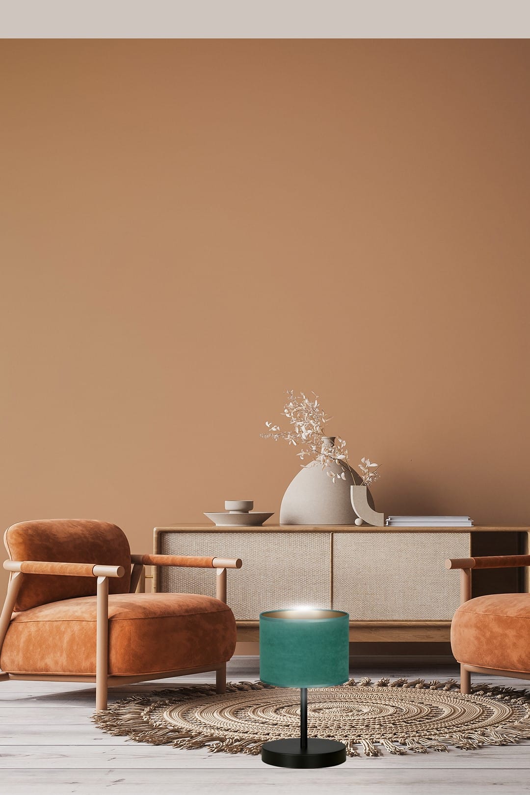 Tafellamp Hilde 8211 Zwart Groen Goudkleur 8211 Stoffen Kap