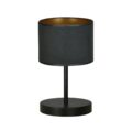 Tafellamp Hilde - Zwart metaal - Stoffen kap