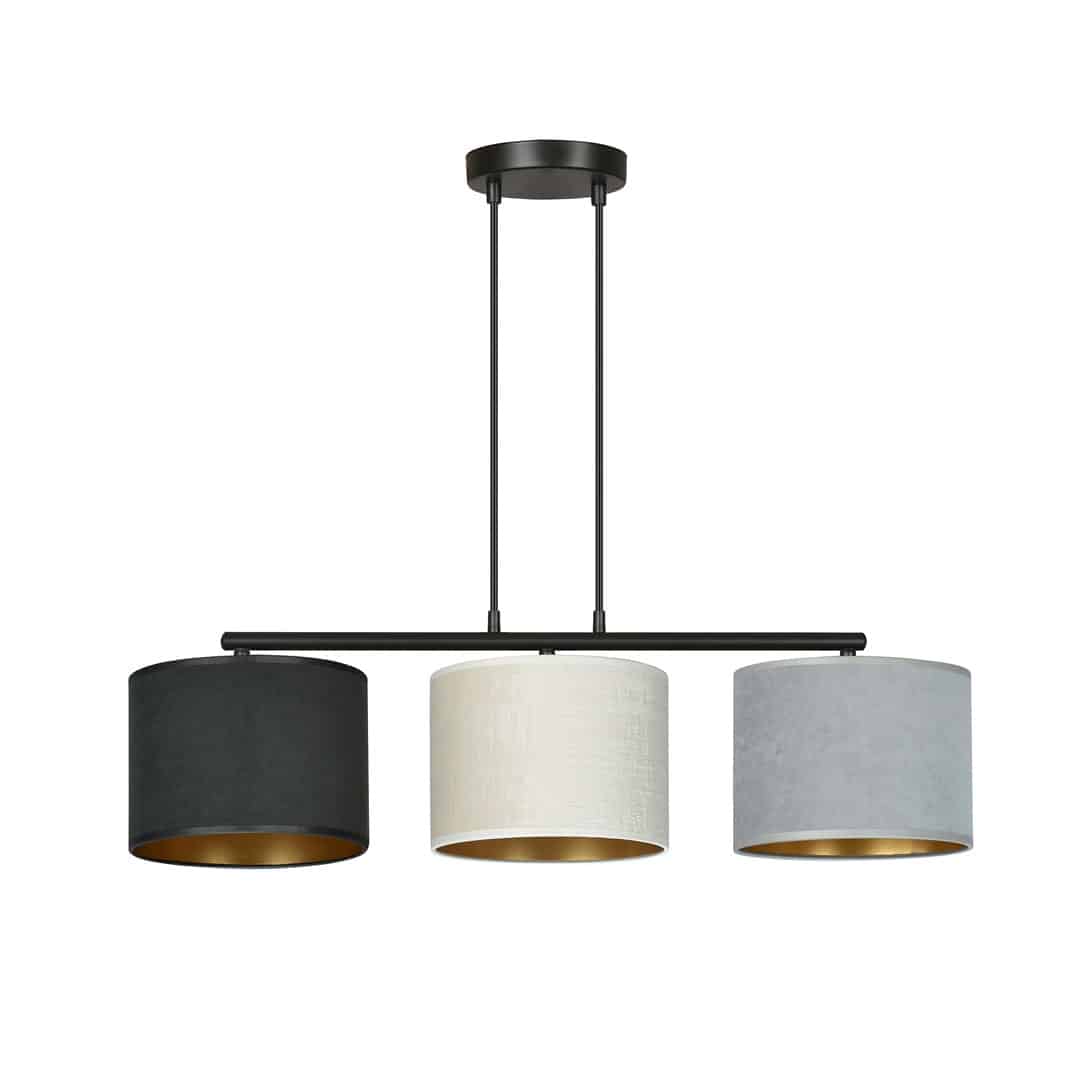 Hanglamp Hilde 8211 In Zwart Wit Grijs 8211 Stoffen Kap