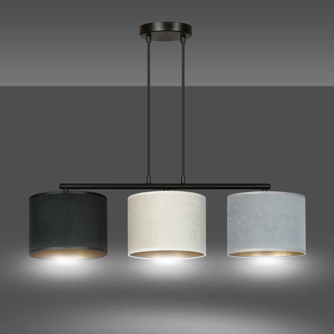 Hanglamp Hilde 8211 In Zwart Wit Grijs 8211 Stoffen Kap