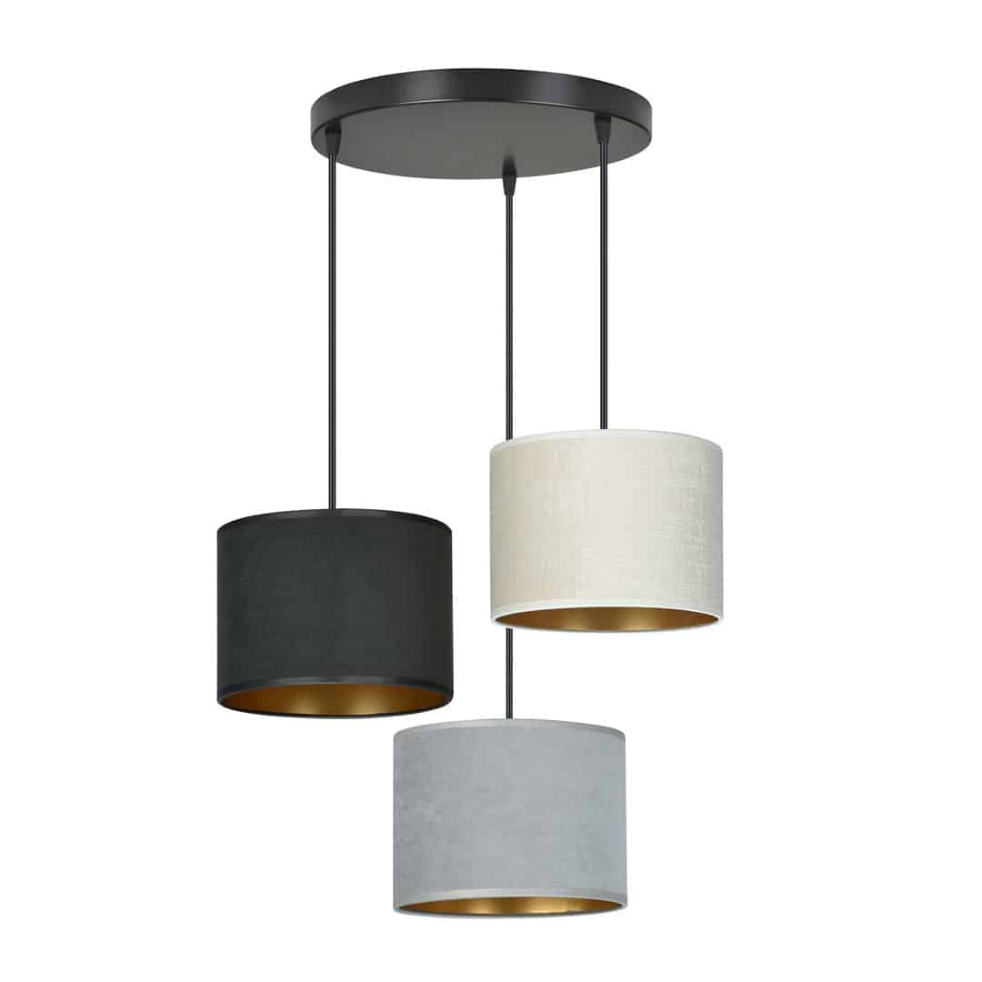 Hanglamp Hilde 8211 In Zwart Grijs Wit 8211 Stoffen Kap
