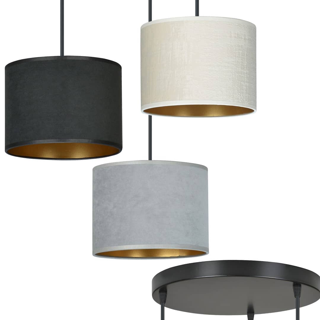 Hanglamp Hilde 8211 In Zwart Grijs Wit 8211 Stoffen Kap