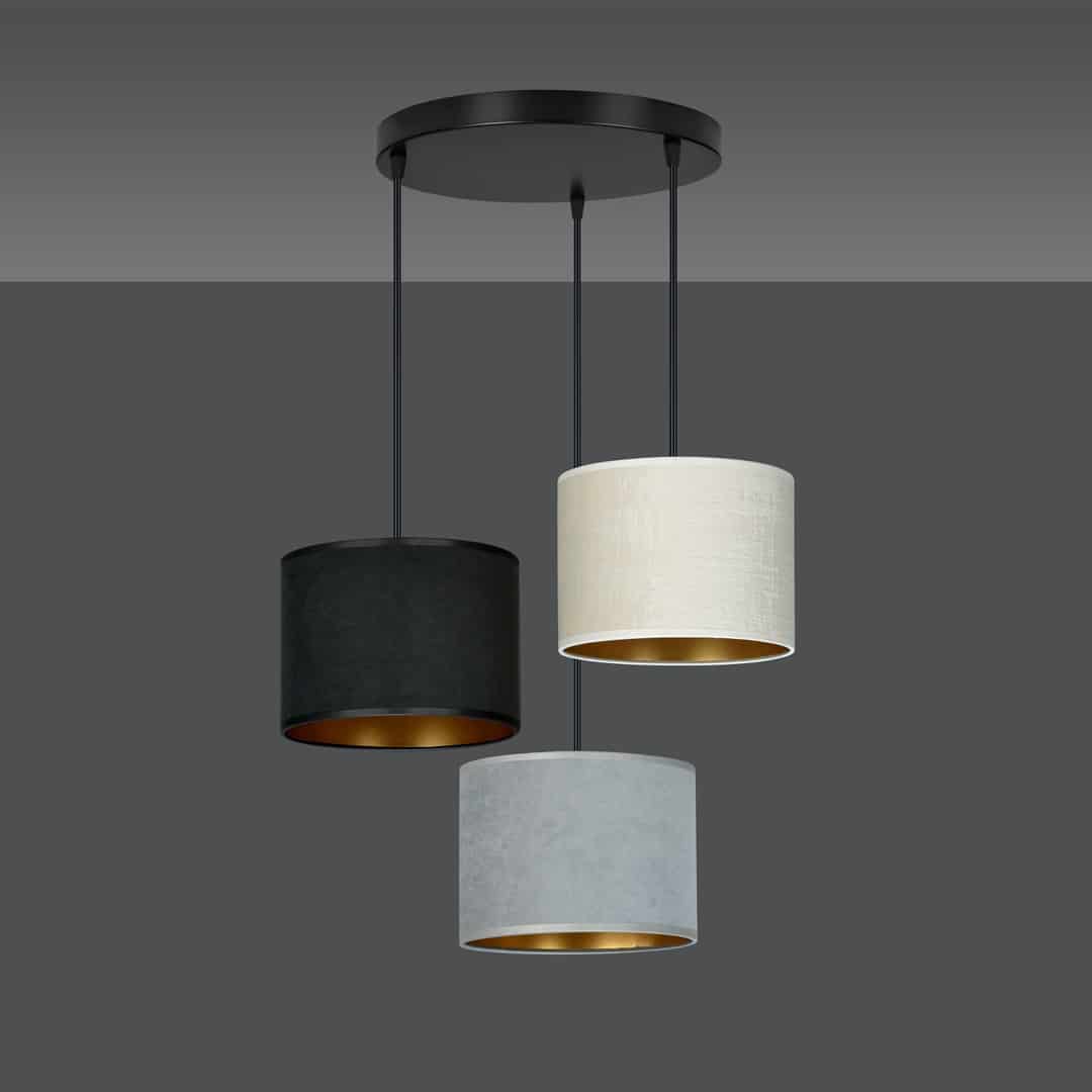 Hanglamp Hilde 8211 In Zwart Grijs Wit 8211 Stoffen Kap