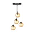 Hanglamp Cosmo - Zwart premium Honingkleur - 4 lamps